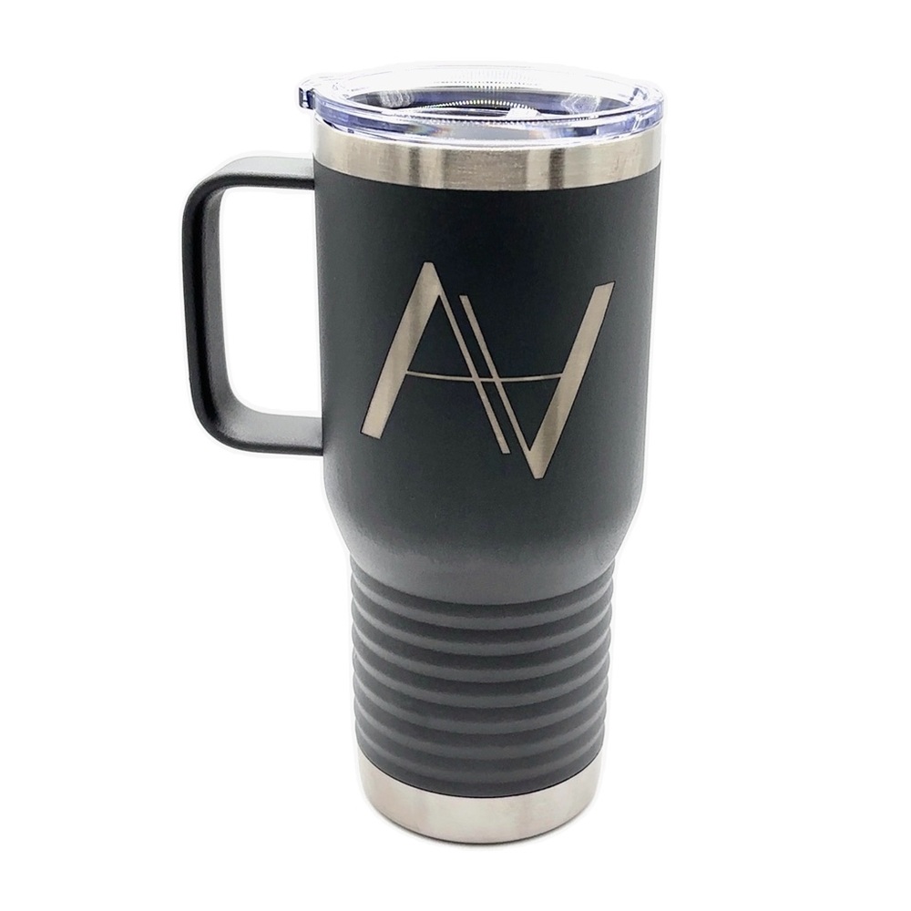 Gray Travel Mug (20oz) | Arthur Alan